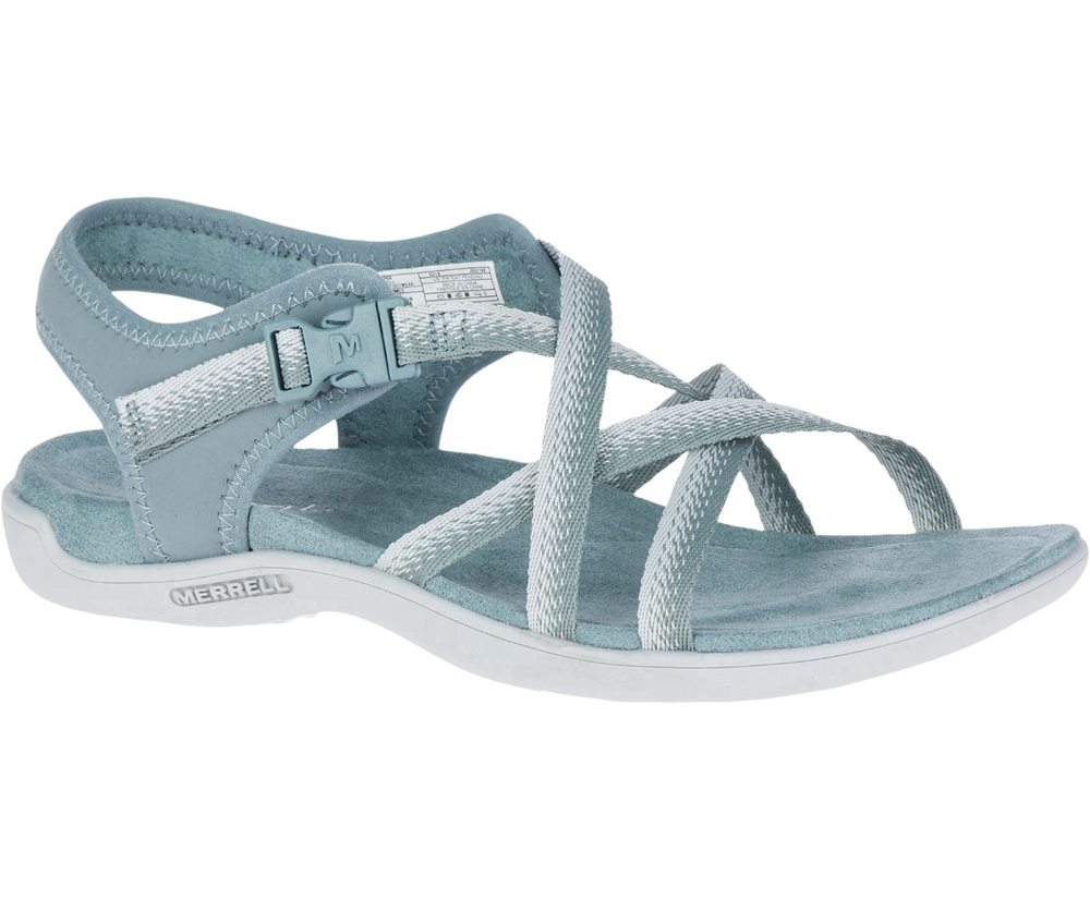 Merrell Sandals Blue - District Muri Lattice - Womens 46VPFAGRH